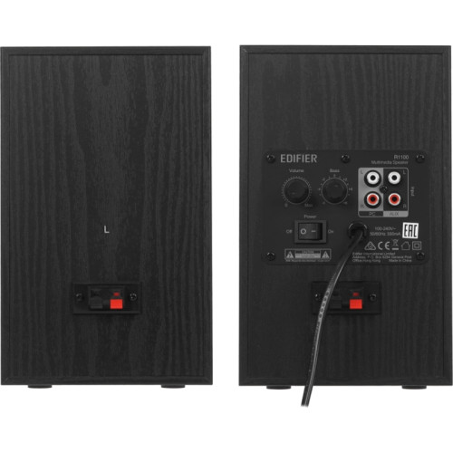 Акустическая система/ Колонки EDIFIER R1100 Чёрный 21Вт+21Вт. Частотная характеристика: 65Гц-20кГц. Входы: ПК/AUX. кабель 3.5-RCA; кабель 2RCA-2RCA
