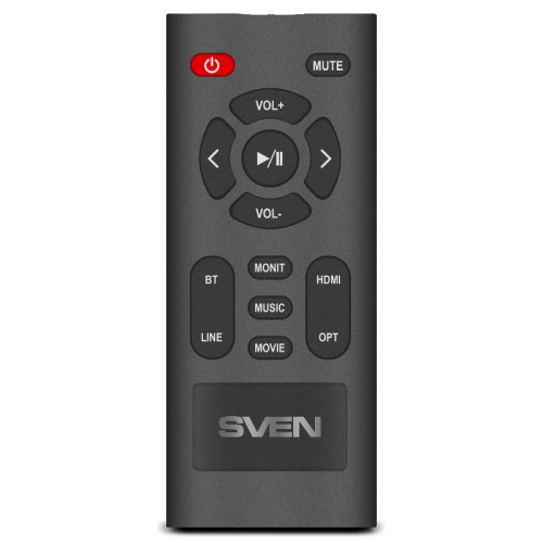 АС SVEN MC-15, черный, акустическая система 2.0  (60 Вт, Bluetooth, RCA, TRS, OPT, HDMI, AUX, вход наушников, пульт)