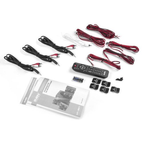 АС SVEN HT-201, черный, акустическая система 5.1 (80 Вт, Bluetooth, пульт, дисплей, FM, USB, SD)