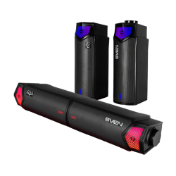 Саундбар мини SVEN SB-G1450, черный (10 Вт, питание USB, Bluetooth, подсветка)