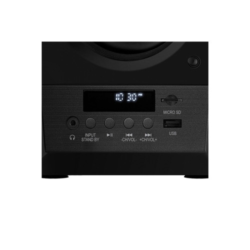 SVEN MC-20, чёрный, акустическая система 2.0, мощность 2x45Вт (RMS), FM-тюнер, USB/microSD, дисплей, пульт ДУ, Bluetooth, Optical SVEN MC-20, чёрный, акустическая система 2.0, мощность 2x45Вт (RMS), FM-тюнер, USB/microSD, дисплей, пульт ДУ, Bluetooth, Optical