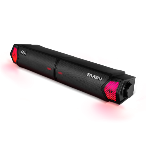 Саундбар мини SVEN SB-G1450, черный (10 Вт, питание USB, Bluetooth, подсветка)