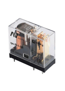 Реле промежуточное/ Реле промежуточное РП slim 25/1 10A 230В AC AVERES