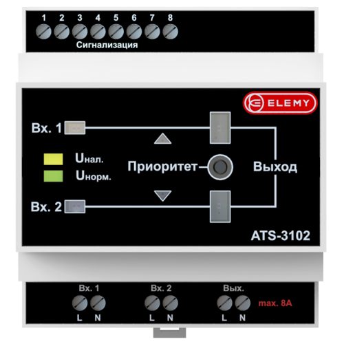 ЭЛЕКТРОННО-МЕХАНИЧЕСКИЙ АВР ATS-3102