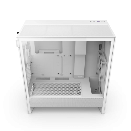 Корпус ПК без блока питания/ Case NZXT H5 Flow (2024), Midi-Tower, TG, 1x120mm, 1xUSB-A 3.2 + 1xUSB-C 3.2, E-ATX, ATX, mATX, mITX White
