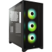 Корпус без блока питания/ Case Corsair iCUE 4000X RGB, Midi-Tower, TG, 3x120mm RGB, 1xUSB-A 3.2, 1xUSB 3.2 Type-C, E-ATX, ATX, mATX, mITX Black