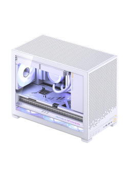 Корпус без блока питания/ Case JONSBO D32 PRO, Mini-Tower, TG, no fan, 2xUSB-A 3.2 + 1xUSB-C 3.2, mATX, mDTX, mITX White