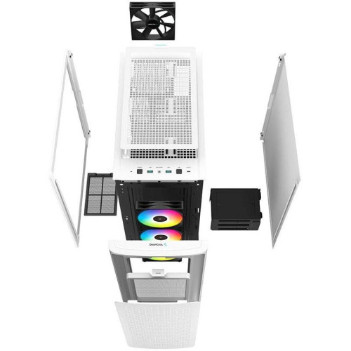 Корпус Deepcool CK560 WH белый ATX 3x120mm 4x140mm 2xUSB3.0 audio bott PSU [R-CK560-WHAAE4-G-1]