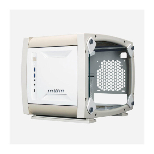 Корпус без блока питания/ Case InWin Explorer, Mini-Tower, TG, 3x120mm ARGB, 2xUSB-A 3.0 + 1xUSB-C 3.2, mITX Bone White