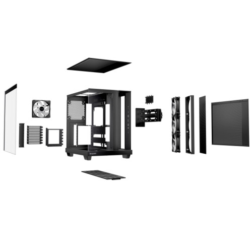 Корпус ПК без блока питания/ Case be quiet! LIGHT BASE 500 LX, Midi-Tower, TG, 4x120mm ARGB, 2xUSB-A 3.2, 1xUSB 3.2 Type-C, ATX, mATX, mITX Black
