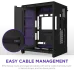Корпус без блока питания/ Case NZXT H9 Flow RGB (2025), Midi-Tower, TG, 3x140mm RGB + 1x120mm, 2xUSB-A 3.2 + 1xUSB-C 3.2, E-ATX, ATX, mATX, mITX Black