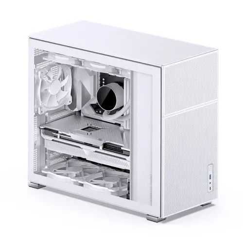 Корпус без блока питания/ Case JONSBO D41 MESH, Midi-Tower, TG, no fan, 1xUSB-A 3.2 + 1xUSB-C 3.2, ATX, mATX White