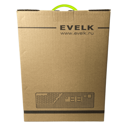 Корпус EVELK с блоком питания 120Вт/ Case Foxline EV-109-AD120 mITX, w/ ext.PSU 120W, DC-converter, w/2хUSB2.0+2хUSB3.0, 1x40mmFan, black, VESA, w/pwr cord, logo EVELK