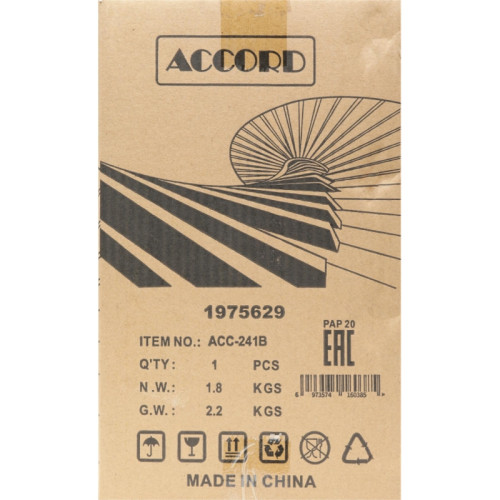 Корпус Accord ENTRY ACC-241 черный mATX 2xUSB2.0 audio [ACC-241]