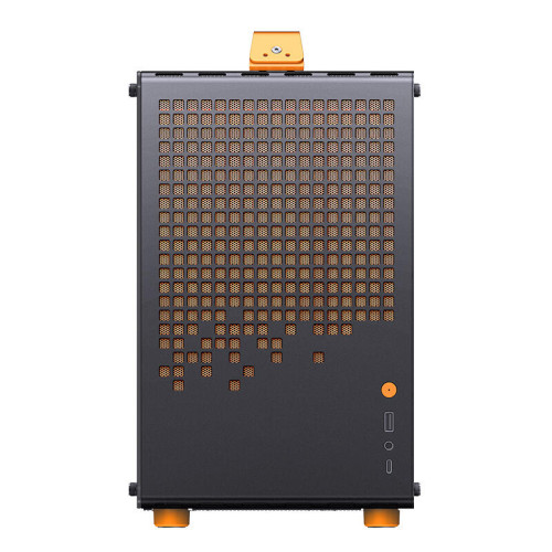 Корпус без блока питания/ Корпус JONSBO Jonsplus Z20 Orange/Black MATX без БП, боковая панель из закаленного стекла, mini-ITX, micro-ATX, черно-оранжевый