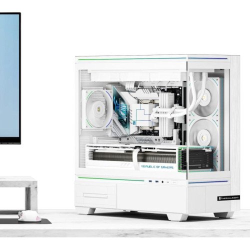 Корпус без блока питания/ Case Thermalright M10, Mini-Tower, TG, ARGB, no fans, 2xUSB-A 3.0, 1xUSB Type-C, mATX, mITX White