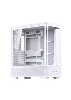 Корпус без блока питания/ Case JONSBO TK-5, Midi-Tower, TG, no fan, 2xUSB-A 3.0 + 1xUSB-C 3.2, ATX, mATX, mITX White