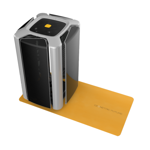 Корпус ПК без блока питания/ Case Geometric Future Model 2 The Ark, Midi-Tower, TG, no fans, 3xUSB-A 3.0, 1xUSB 3.2 Type-C, mATX, mITX Gray