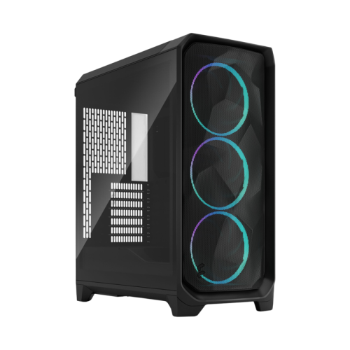 Корпус ПК без блока питания/ Case Fractal Design Meshify 3 RGB TG Light Tint, Midi-Tower, 3x140mm ARGB, 2xUSB-A 3.2 + 1xUSB 3.2 Type-C E-ATX, ATX, mATX, mITX, Black