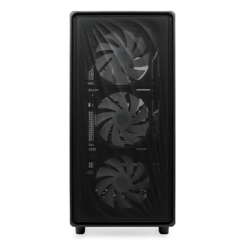 Корпус без блока питания/ HSPD M510, Mesh Mid Tower, Black, TG, 0.5 SPCC, 4x120mm ARGB ATX, mATX, mITX 180/280/160mm 1x2.5