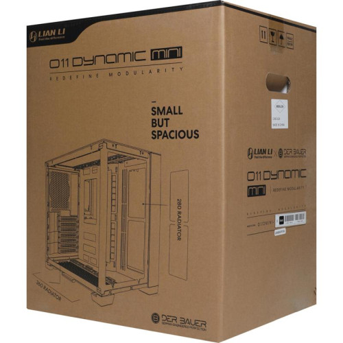 Корпус Lian-Li O11 Dynamic MINI черный ATX 9x120mm 6x140mm 2xUSB3.0 audio bott PSU [G99.O11DMI-X.00]