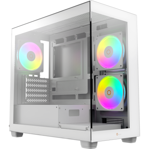 Корпус ПК без блока питания/ Case Ocypus Gamma C52 WH ARGB, Mini-Tower, TG, 3x120mm ARGB, 1xUSB-A 3.0 + 2xUSB 2.0, mATX, mITX White