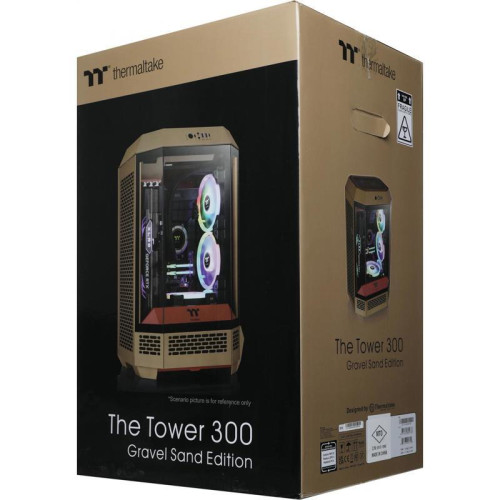 Корпус Thermaltake The Tower 300 Gravel Send коричневый mATX 8x120mm 6x140mm 2xUSB3.0 audio bott PSU [CA-1Y4-00SGWN-00]