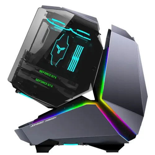 Корпус без блока питания/ Case JONSBO MOD-5, Full-Tower, TG, no fans, 2xUSB-A 3.0 + 1xUSB-C 3.2, ATX, mATX, mITX Gray