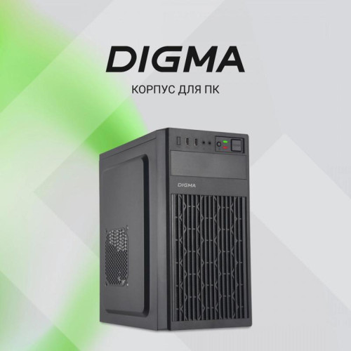 Корпус Digma DCC-MN302 черный mATX 1x80mm 2x120mm 1xUSB2.0 1xUSB3.0 audio [DCC-MN302]