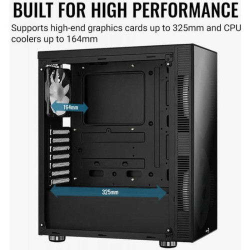 Корпус Aerocool Python-G-BK-v1 черный ATX 5x120mm 2x140mm 2xUSB2.0 1xUSB3.0 audio bott PSU [PYTHON-G-BK-V1]