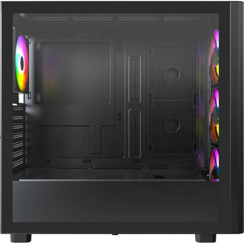 Корпус Montech XR Wood черный без БП ATX 3x120mm 2xUSB3.0 audio bott PSU
