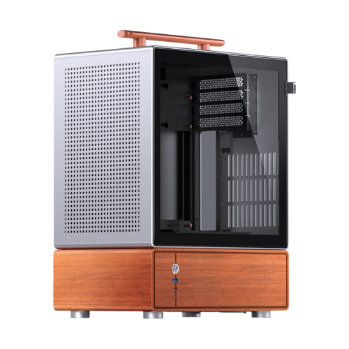 Корпус без блока питания/ Case JONSBO T7, Mini-Tower, TG, no fan, 1xUSB-A 3.0 + 1xUSB-C 3.2, mATX, mITX Silver