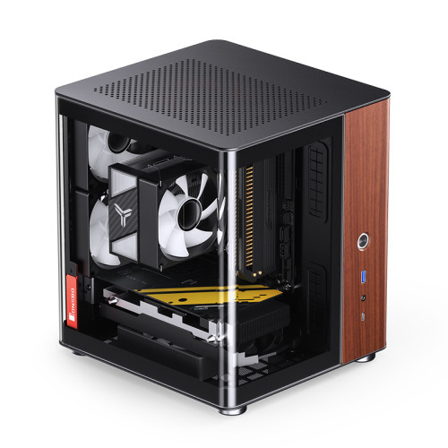 Корпус без блока питания/ Корпус JONSBO TK-0 Black ITX без БП, mini-ITX, micro-ATX, ATX, черный