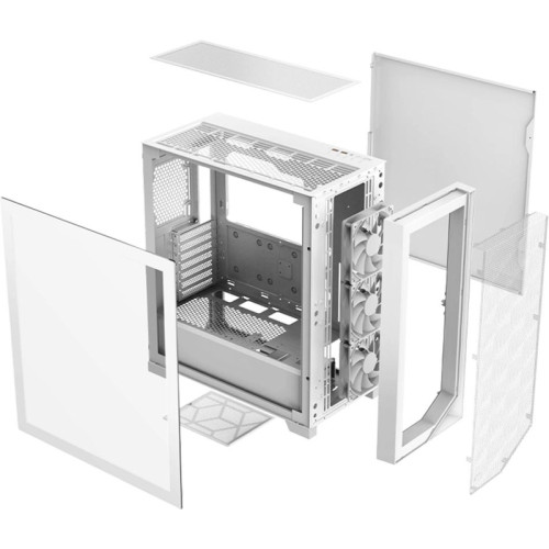 Корпус PcCooler C3D510 WH ARGB белый ATX 3x120mm 2xUSB3.0 1xUSB3.1 audio bott PSU [C3D510-WHP3-GL]