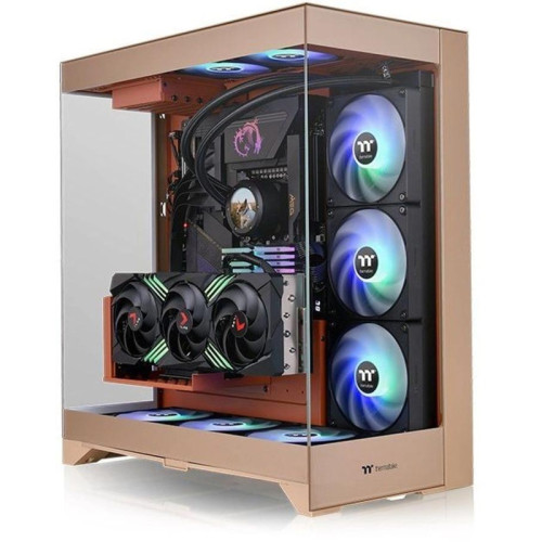 Корпус Thermaltake CTE E550 TG Gravel Sand коричневый ATX 8x120mm 6x140mm 2xUSB3.0 audio bott PSU [CA-1Z8-00MGWN-00]