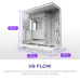Корпус без блока питания/ Case NZXT H9 Flow (2025), Midi-Tower, TG, 3x140mm + 1x120mm, 2xUSB-A 3.2 + 1xUSB-C 3.2, E-ATX, ATX, mATX, mITX White
