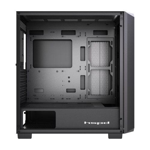 Корпус без блока питания/ Case HSPD F750, Mesh Full Tower, Black, TG, 0.6 SPCC, no fans, E-ATX, ATX, mATX, mITX 160/405/160mm 3x2.5 Корпус без блока питания/ Case HSPD F750, Mesh Full Tower, Black, TG, 0.6 SPCC, no fans, E-ATX, ATX, mATX, mITX 160/405/160mm 3x2.5