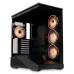 Корпус без блока питания/ Case HSPD F711, Panoramic Full Tower, Black, TG, 0.7 SPCC, 4x120mm ARGB (FN027) ATX, mATX, mITX 190/420/280mm 2x2.5