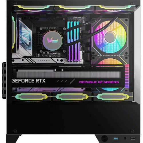 Корпус Formula Crystal Z1M Plus FR черный без БП mATX 9x120mm 1xUSB3.0 audio bott PSU