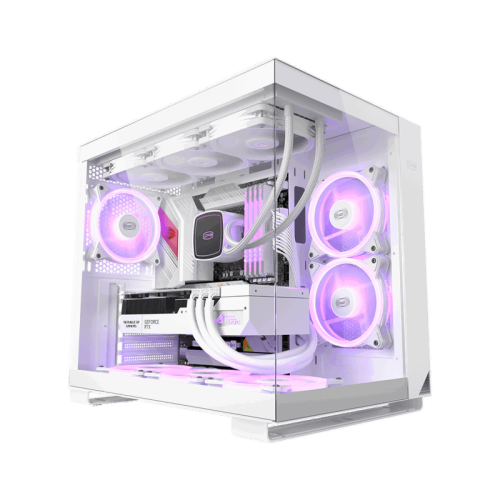 Корпус без блока питания/ Case PCCooler C3T500 ARGB WH, Midi-Tower, TG, 6x120mm ARGB, 1xUSB-C 3.1 + 2xUSB-A 3.0, ATX, mATX, mITX White