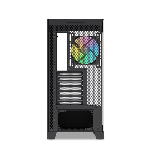 Корпус ПК без блока питания/ Case SAMA V50 Black, Midi-Tower, TG, 4x120mm ARGB, 2xUSB 3.0 + 1xUSB 3.1 Type-C, ATX, mATX, mITX Black