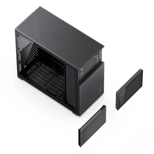 Корпус без блока питания/ Case JONSBO D41 MESH SCREEN, Midi-Tower, TG, no fan, 1xUSB-A 3.2 + 1xUSB-C 3.2, ATX, mATX Black