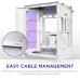 Корпус без блока питания/ Case NZXT H9 Flow RGB+ (2025), Midi-Tower, TG, 6x140mm RGB + 1x120mm RGB, 2xUSB-A 3.2 + 1xUSB-C 3.2, E-ATX, ATX, mATX, mITX White