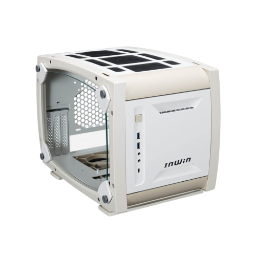 Корпус без блока питания/ Case InWin Explorer, Mini-Tower, TG, 3x120mm ARGB, 2xUSB-A 3.0 + 1xUSB-C 3.2, mITX Bone White