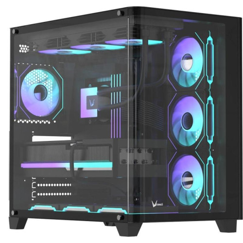 Корпус Formula Crystal U2 Floe черный без БП ATX 1xUSB2.0 1xUSB3.0 1xUSB3.1 audio bott PSU