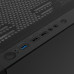 Корпус без блока питания/ HSPD M330, Mesh Mini-tower, Black, TG, 0.6 SPCC, 3x120mm ARGB mATX, mITX 175/330/160mm 2x2.5