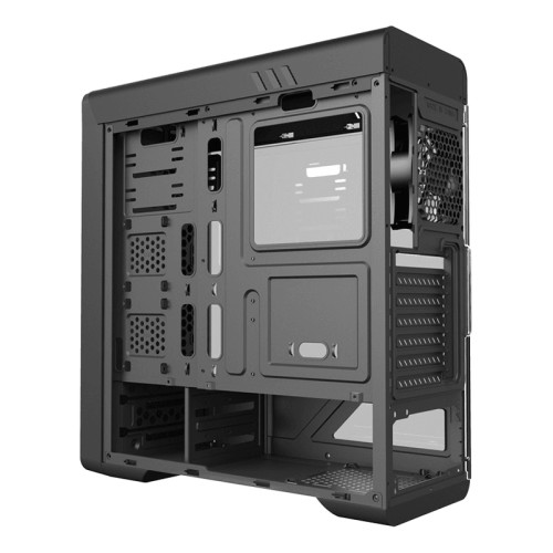 Компьютерный корпус, без блока питания ATX/ Gamemax RockStar 1 ATX case, black, w/o PSU, w/1xUSB3.0+1xUSB2.0, w/1x12cm ARGB GMX-12-CBB rear fan