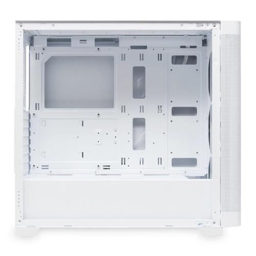 Корпус без блока питания/ Case HSPD M740, Mesh Mid Tower, White, TG, 0.6 SPCC, no fans, E-ATX, ATX, mATX, mITX, 170/400/200mm, 4x2.5