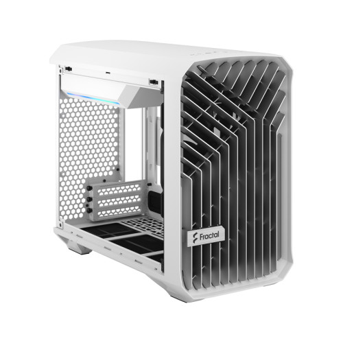 Корпус ПК без блока питания/ Case Fractal Design Torrent Nano TG Clear Tint, Mini-Tower, 1x180mm, 2xUSB-A 3.0 + 1xUSB 3.2 Type-C, mDTX, mITX White