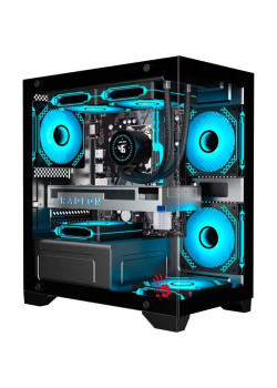 Корпус Bloody BD-CC103 черный mATX 7x120mm 1xUSB2.0 1xUSB3.0 audio bott PSU [BD-CC103-BK]